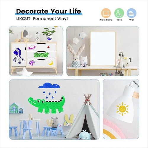 Glitter , 10Pcs Glitter Adhesive Vinyl Bundle compatible with DIY 1