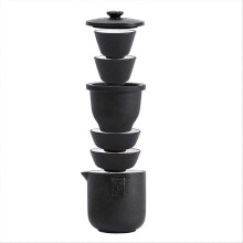 Porcelain Tea Sets Simple Outdoor Travel Tour Car Tea Pot Cups Set