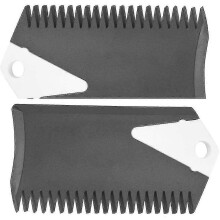 Waxed PVC Surfing Board Wax Comb - 2 Pack Black compatible with Surfboard Grip