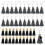 40 Pcs Acrylic Cheer Keychains with Tassel (Glitter Black) 1