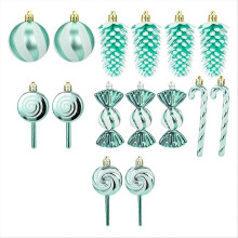 15Pcs Christmas Ornaments Candy Theme Christmas Candy Ornaments Set,A