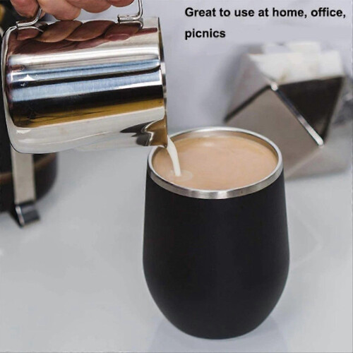 Eggshell Cup Double-layer Stainless Steel Insulated Cup Silver 2