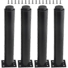 (25-42cm, black) Set of 4 strong adjustable metal furniture legs-In Stock Edition 0607