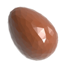 Chocolate World Polycarbonate Mould Egg Faceted 29 mm CW1907