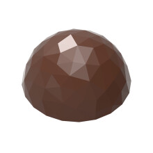 Chocolate World Polycarbonate Mould Half Sphere Faceted 30 mm CW12024