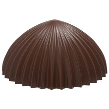 Chocolate World Polycarbonate Mould Half Sphere Pleated CW1952