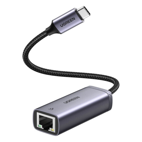 Adaptador Ethernet UGREEN USB-C a RJ45 de 1 Gbps - Gris