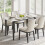 Homcom HOMCOM Dining Table for 4, Kitchen Table with Sintered Stone Tabletop, White 1