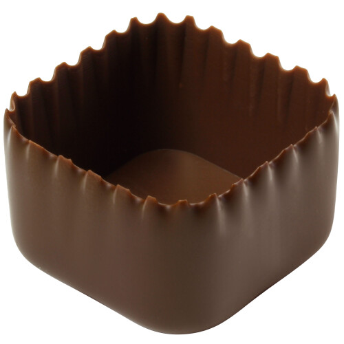 Barbara Decor Dark Chocolate Square Crown Cups - 150 Pieces