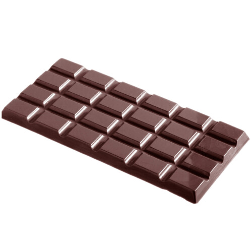 Chocolate World Polycarbonate Chocolate Tablet Mould Rectangle 4 x 6 CW2110