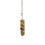 (Tiger Eye) Wire Wrapped Crystal Gemstone Pencil Pendant on Chain 1