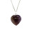 (Amethyst) Crystal Heart Pendant on Silver Chain 1