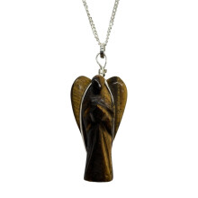 (Tiger Eye) Crystal Angel Pendant