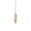 (Rose Quartz) Wire Wrapped Crystal Gemstone Pencil Pendant on Chain 1