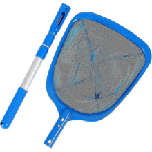Swimming Pool Net with Retractable Pole - Durable Skimmer & Landing Net compatible with Spa, Carp, and Pool Maintenance