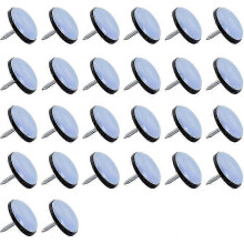 26-Piece Teflon Glide Pads 22mm with Nails, Furniture & Chair Sliders compatible with Smooth Movement
