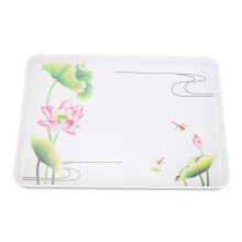 Plastic Serving Tray Rectangular 15.4x10.6in Reusable Thick Food Platter compatible with Snack Fruit Cookies Desserts Kitchen Party Camping Use 2025