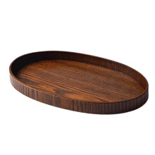 Natural Wooden Serving Tray with Handles - Breakfast Platter compatible with Dessert Display, Coffee Table 2025