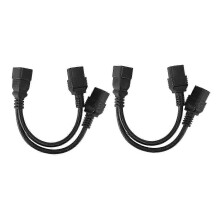 IEC320 C19 to C20 Y Splitter Power Cord - 20A 125V/16A 250V Extension Cable