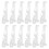 Clear Plastic Valance Clips compatible with Curtains - 12 Pack, Invisible Window Treatment Holders 5