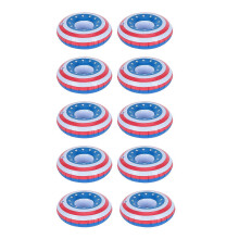 10PCS Inflatable Drink Holders Floating Pool Drink Cup Holder Fun Bath Toys compatible with Swimming Pool