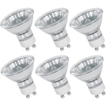 GU10 Halogen Spotlight Bulbs - 50W 230V, 450lm Warm White, 40 Beam Angle, Dimmable - 6Pack
