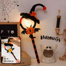 (orange) Magic Wand Glowing Fairy Stick Chenille Stem Craft DIY Decoration Prop Material Kit for Kids Creative Making Set