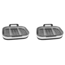 2X Non-Slip Soap Holder Bathroom Strong Suction Drain Rack Soap Dishes Household Suction Cup Wall Mounted Soap Dish