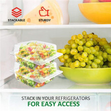 100Pcs Single Individual Cake Slice Boxes Dessert Containers Cheesecake Boxes Stackable Square Boxes Clear Food Boxes