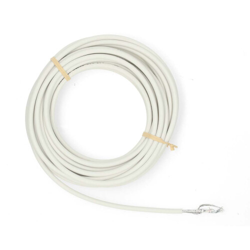 Dobbeltskjermet koaksialkabel, 10m, PVC, hvit