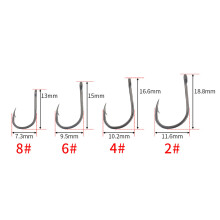 HIRISI 100Pcs Barbed Coated Carp Fishing Hooks with Eye Design Made By Carbon Steel 8001 4 & 2
