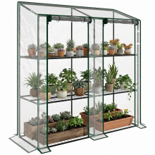 46 x 143cm Three-Shelf Mini Greenhouse - Clear