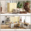 Homcom HOMCOM Freestanding Room Divider 4 Panel Folding Natural, 180 x 180cm 5