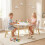AIYAPLAY Kids Table and Chairs Set with Storage Bag White 2