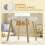 AIYAPLAY Kids Table and Chairs Set with Storage Bag White 5