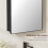 Homcom HOMCOM Bathroom Mirror Cabinet with Mirror Arched Wall Cabinet Black 7