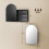 Homcom HOMCOM Bathroom Mirror Cabinet with Mirror Arched Wall Cabinet Black 3