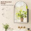 Homcom HOMCOM Bathroom Mirror Cabinet with Mirror Arched Wall Cabinet Black 8