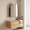 Homcom HOMCOM Bathroom Mirror Cabinet with Mirror Arched Wall Cabinet Black 9