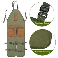 2X Gartenschürze, Gartenschürze mit Mehreren Taschen, Pflückschürze im Freien, Anti-Schmutz-Schürze in