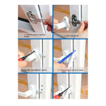3X New Window Limiter Position Stopper Casement Wind Brace Home Security Door Windows Sash Lock Child Safety