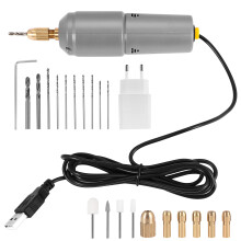 Small Electric Drill Jewellery Tools Electric Drill Handheld DIY  Tools for Epoxy Resin Jewellery Making, 10 Drills, with Adapter Charging