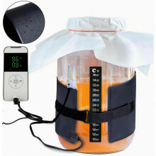 Tapis chauffant pour fermentation du levain, avec température réglable de 5 à 45 C et minuterie de 24 heures, tapis chauffant pour bocal d