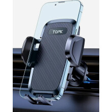 Support de téléphone de voiture rotatif à 360 degrés avec clip de fixation amélioré, support universel pour grille d'aération compatible iPh