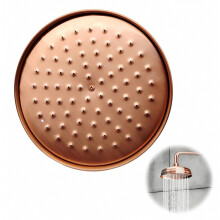 Pommeau de douche en cuivre 8 pouces, acier inoxydable 304, style antique, 20 x 11 cm, grand modèle classique et moderne.