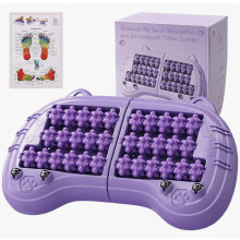 Rouleau de massage portable violet pour les pieds, soulageant la fasciite plantaire, favorisant la relaxation et réduisant le stress. Convie