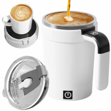 Mug à café auto-mélangeur avec affichage de la température, tasse magnétique, 380 ml, pour chocolat chaud et boissons lactées