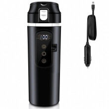 Bouilloire électrique de voiture 12V/24V, mug de voyage de 500 ml pour chauffer vos boissons en déplacement