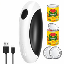 Ouvre-boîte électrique, rechargeable par USB, coupe-bord automatique à une main, ouverture sûre et sans contact pour les personnes âgées