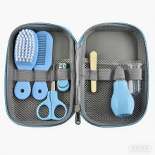 Ensemble de manucure bébé 8 pièces avec coupe-ongles, bleu